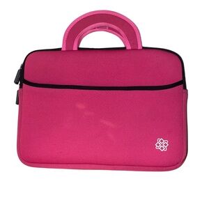 Kozmicc Pink Neoprene Laptop Sleeve Bag Handles 14” Case Spots Wear